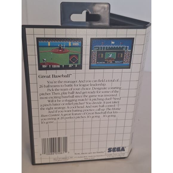 Great Baseball – Sega Master System – Two-Mega Cartridge – Complete CIB Tested - Picture 5 of 6